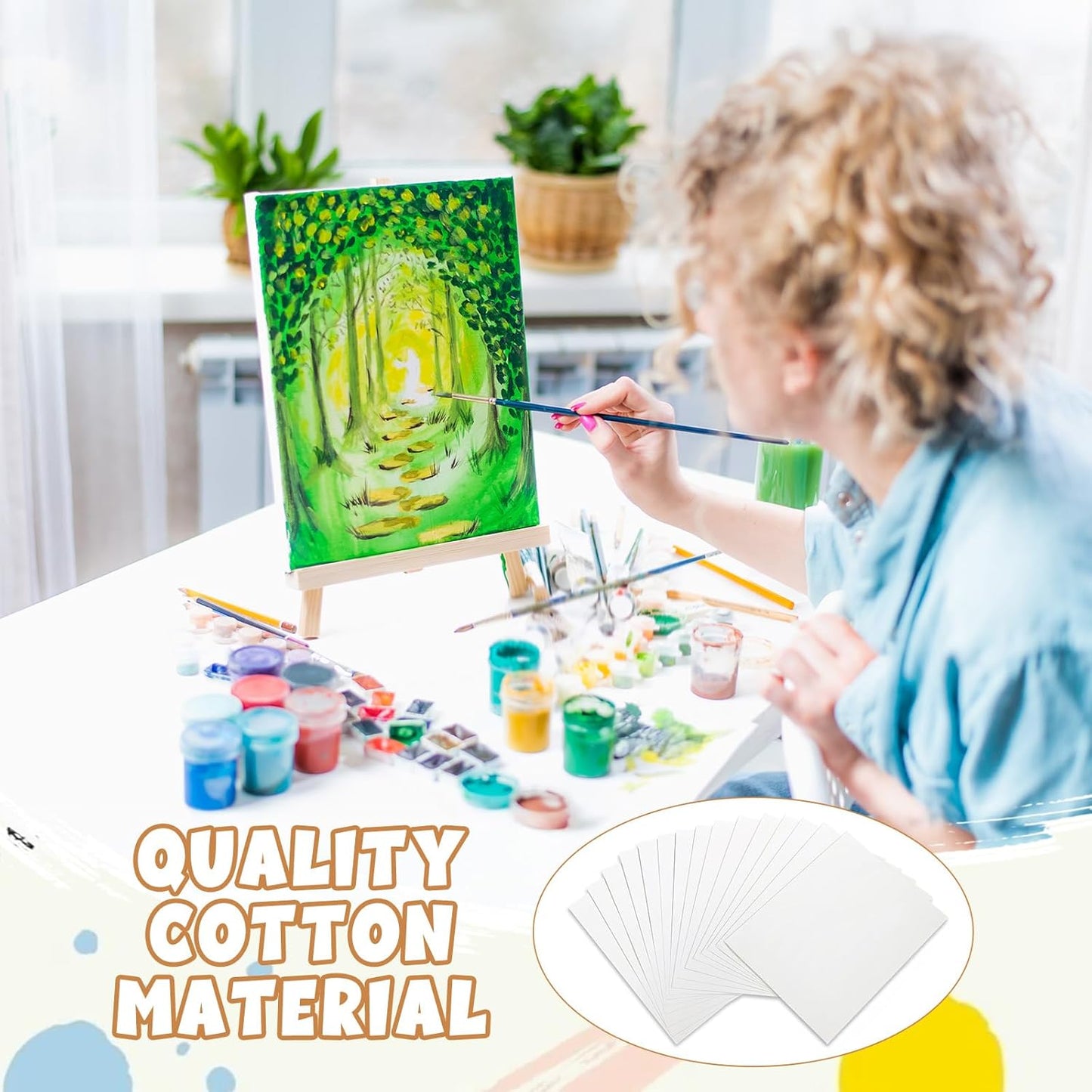 TaoBary 300 Pcs Watercolor Paper Sheet Bulk White Cold Press Paper Pack 140lb 300gsm Sketch Painting Watercolor Pad for Watercolorist Beginning Artists Adults Drawing Craft(5 x 7 Inch)