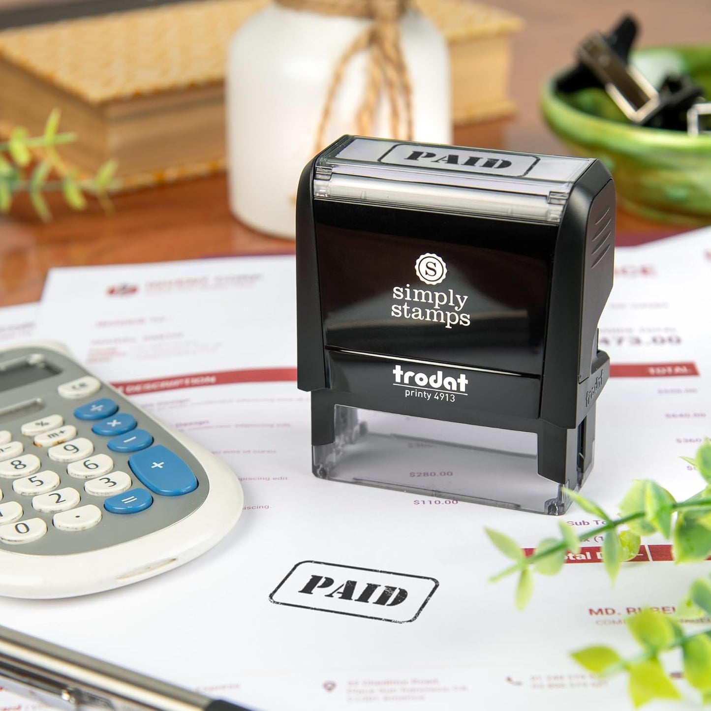 Paid Office Stamp | 4 Different Sizes | 20 Designs | Multiple Color Options | Perfect for Quick Validation of Office Documents (Paid, Large)