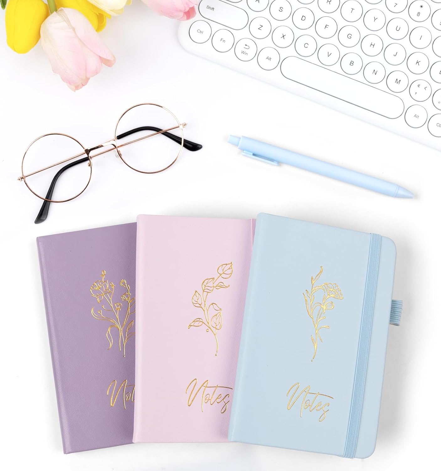 3 Pack Pocket Journaling Notebooks, A6 Small Notebook For Note Taking Journaling Notebooks Journals For Writing Mini Note Pads With Pen Holder 120 Pages 100 GSM Thick Paper