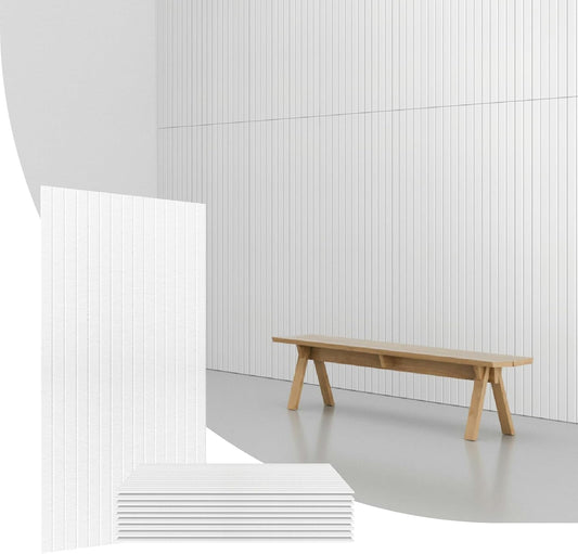 Olanglab Acoustic Wall Panels 10 Pack, 48 x 24 per Acoustic Panels Sound Absorbing, Decorative Sound Panels for Home Studio and Office, White