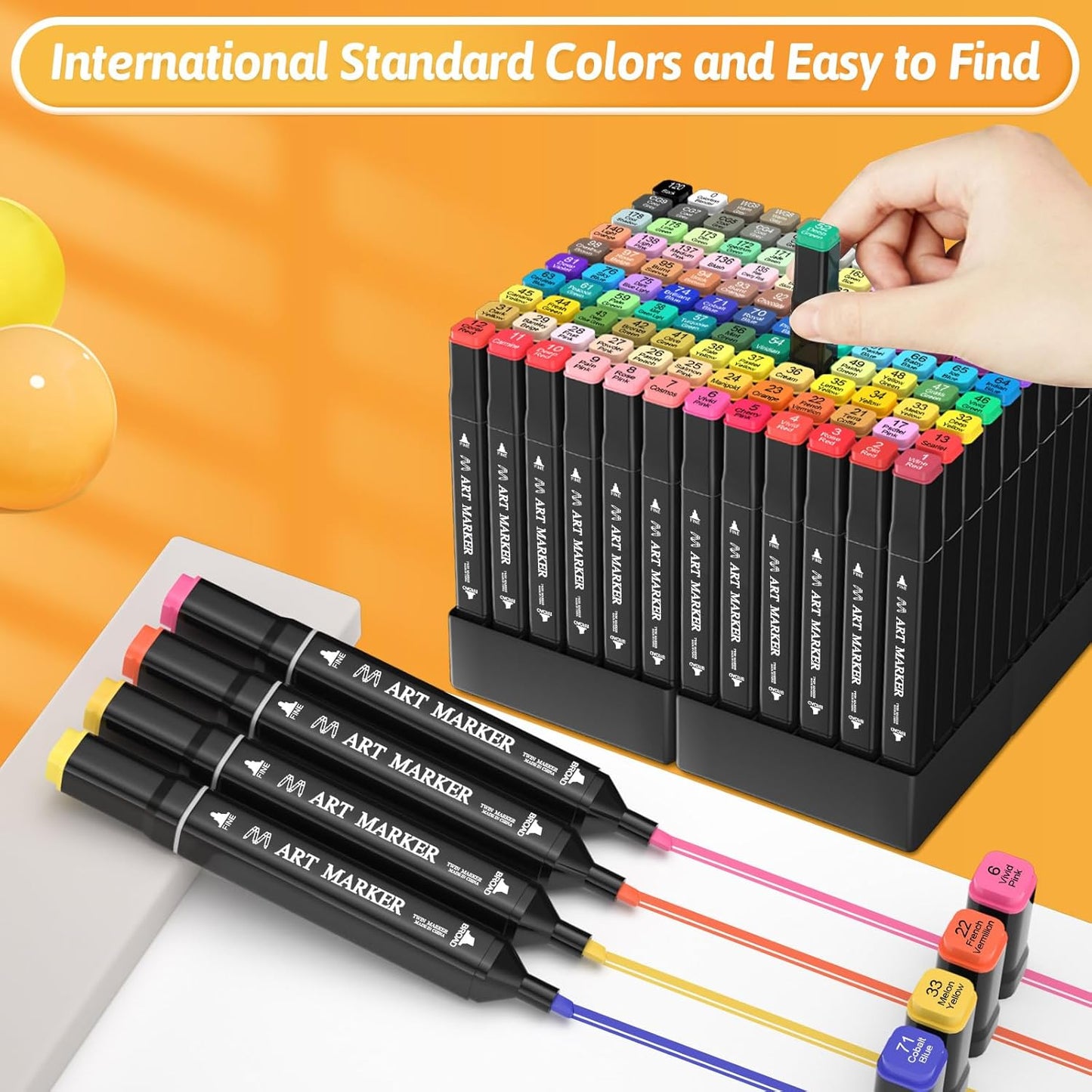 Banral Alcohol Markers Set, 120 Colors Dual Tip Alcohol Based Art Markers Pens for Artists, Permanent Drawing Markers for Adult Coloring Sketching Illustration with Case and Holders