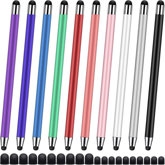 10PCS Stylus,Stylus Pen for Touchscreen,2 in1Universal Capacitive Touch Screen Pens for iPad/iPhone/Android/Smartphones and Tablets,Compatible with All Capacitive Touch Screen-Multiple Colors