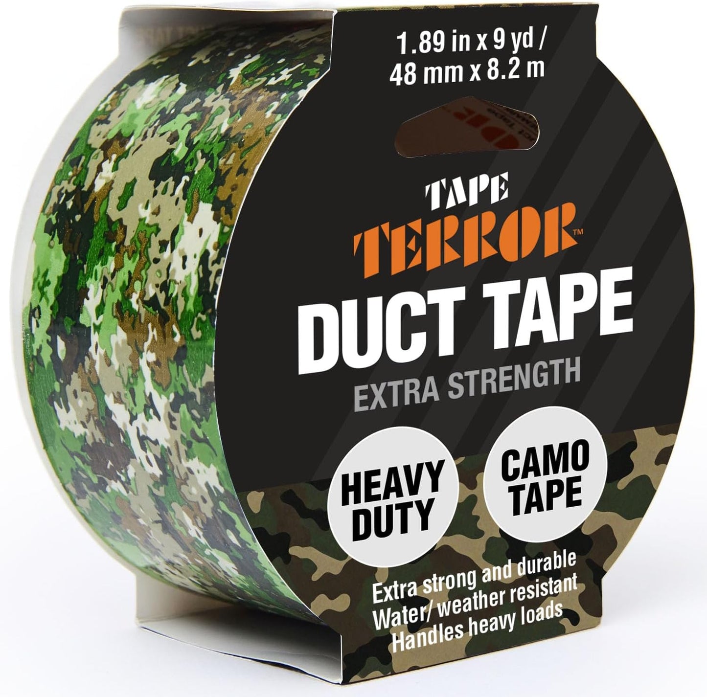 Heavy-Duty Camo Packing Tape (1 Roll) - Strong Camouflage Tape for Concealing, Decorating, Crafts, Temporary Fixes, and More - School & Office Supplies (48mm x 50m per Roll)