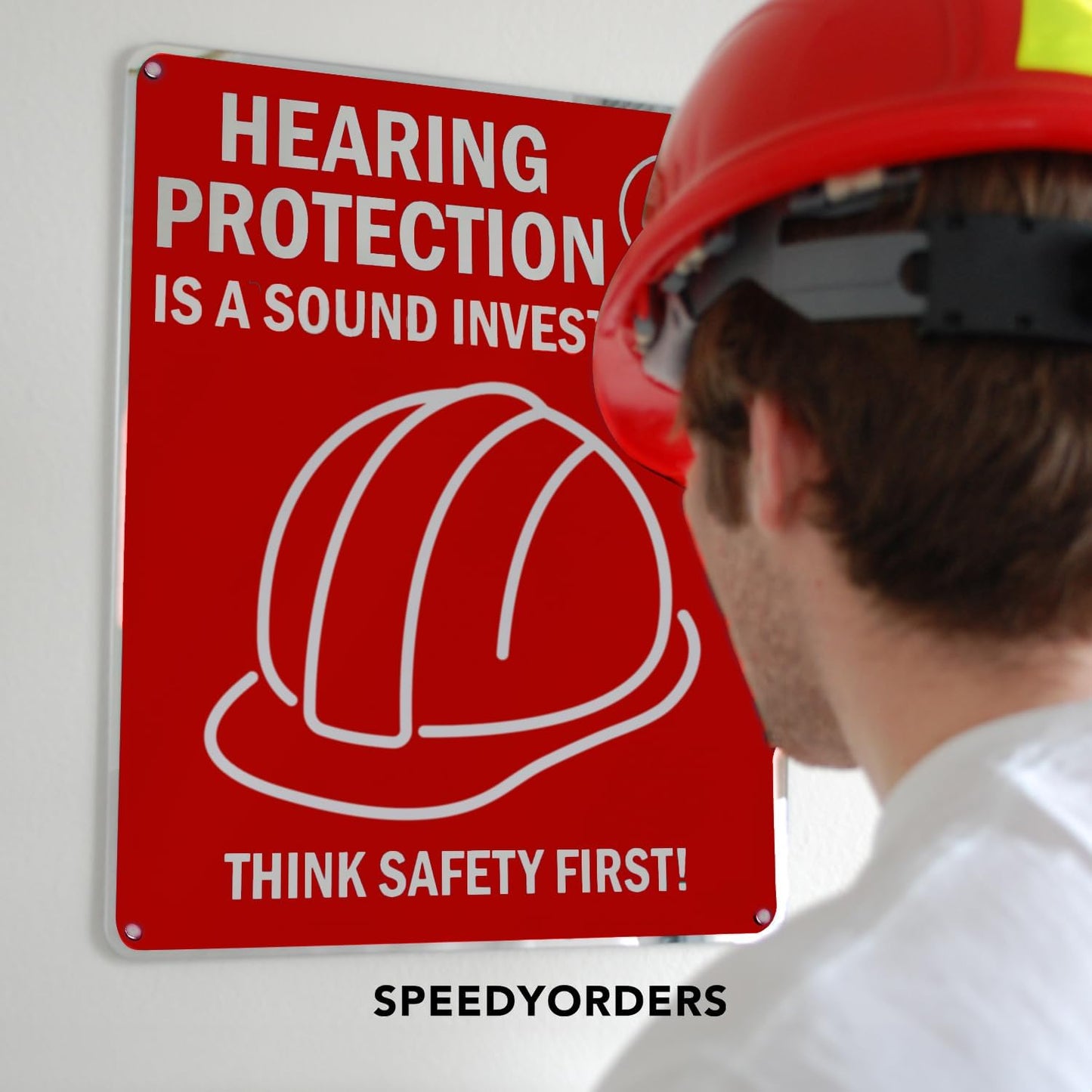 Custom Metal Signs, Personalized Aluminum, Waterproof Business Signs, White Aluminum (Red & White, 24x18 In)