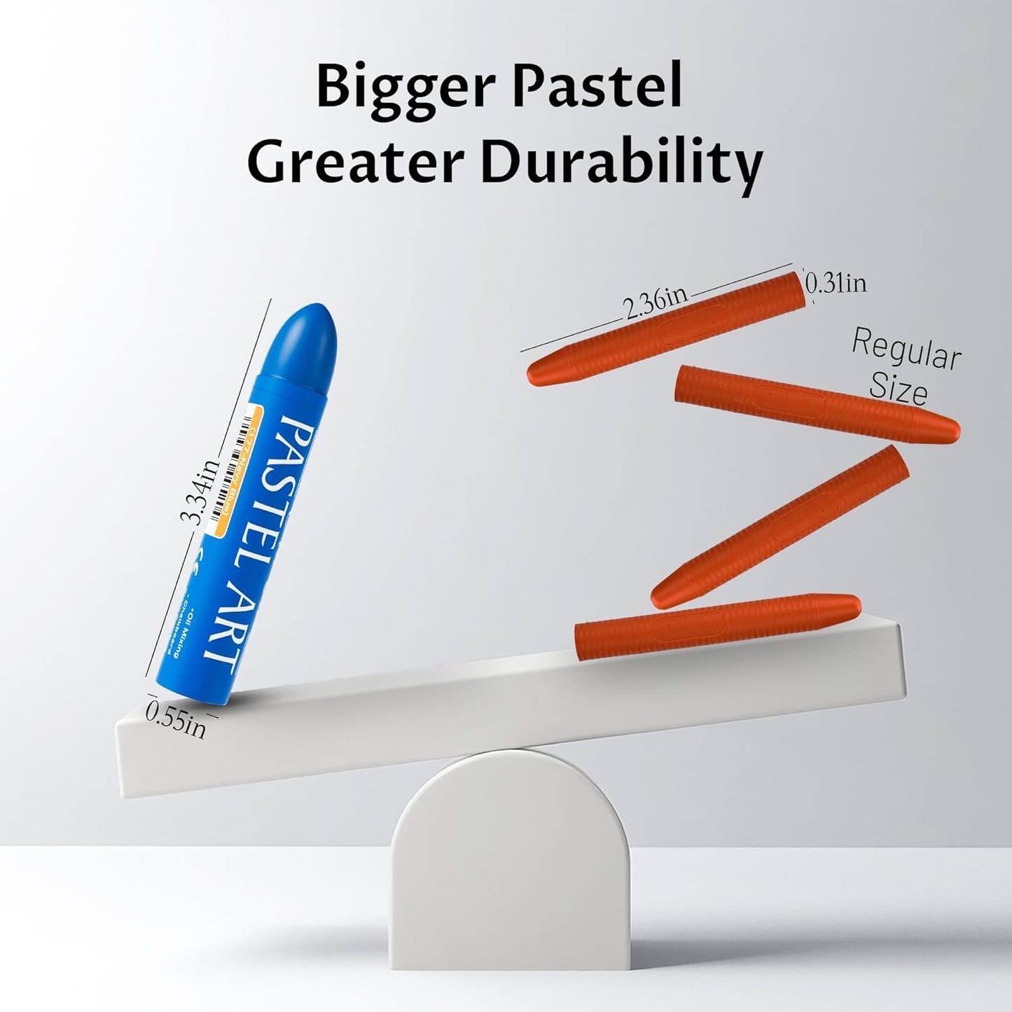 6 Pack Jumbo Oil Pastels Set (14 x 84 mm), Soft Oil Pastels with Vibrant Colors, Great Blending and Layering, Pastel Crayons for Professional Artists and Hobbyists, Twilight Bay