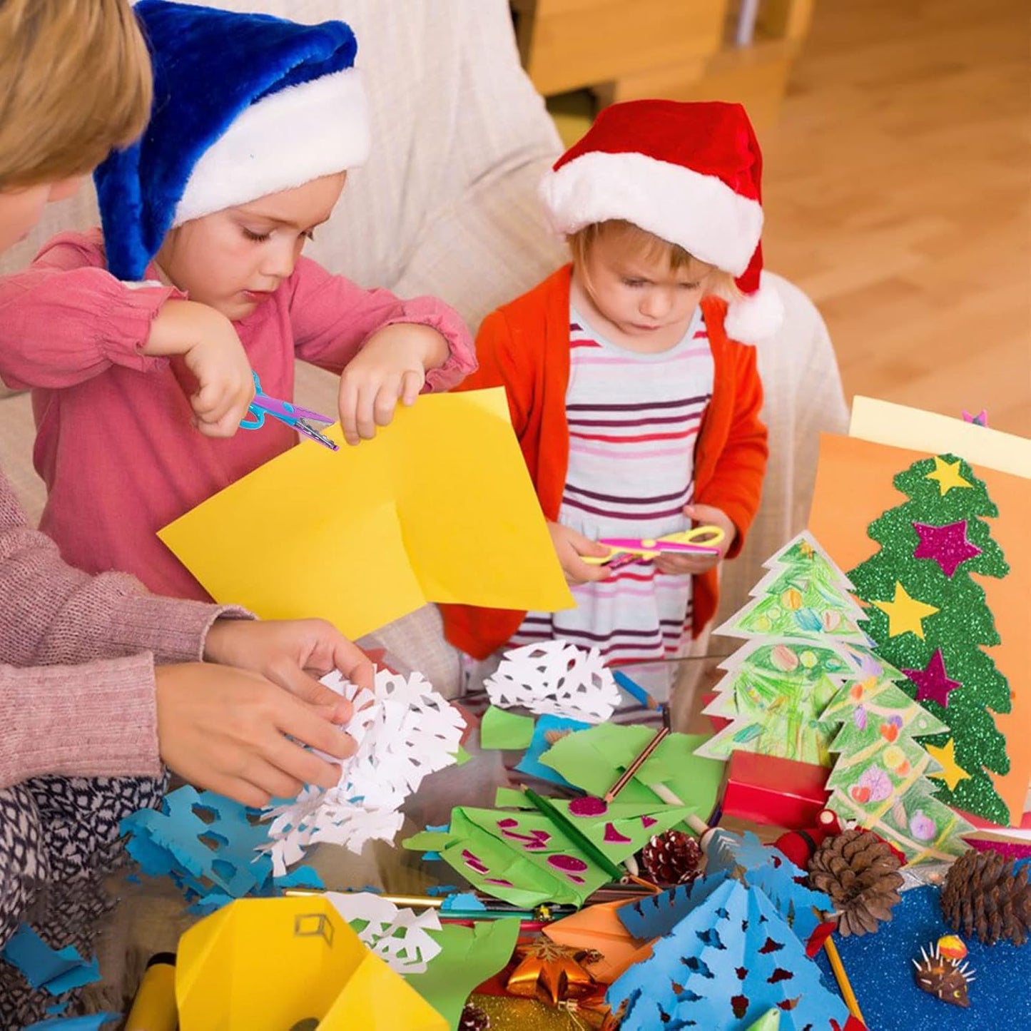 Craft Punch and Creative Scissors, 16pcs Decorative Edge Set, Perfect for Scrapbooking, Crafts, School Work, DIY Photos Album