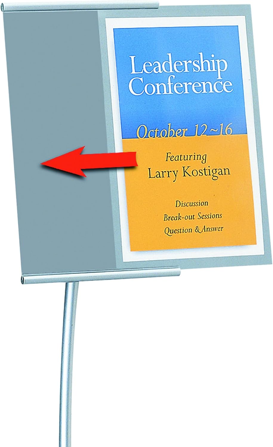 Quartet Designer Sign Stand, 11 x 17 Inches, Silver, Aluminum Frame (7922)