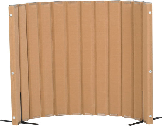 Angeles, Quiet Divider with Sound Sponge 48" x 6' Wall in Natural Tan, Free-Standing Classroom Partition for Enhanced Classroom Productivity and Noise Reduction