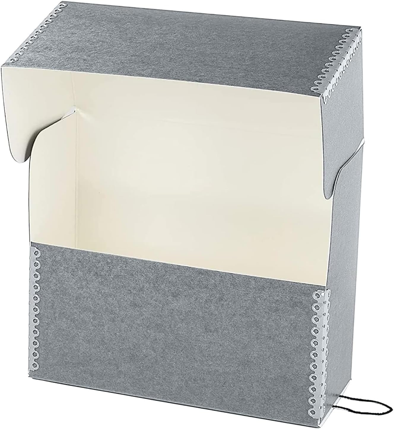 Lineco Archival Document Storage Box with Metal Edge, Acid-Free Gray Boxboard, Organize and Store Files, Prints, Photos, Legal-Sized Document Case 15.5" x 10.5" x 5" Wide, Pack of 2