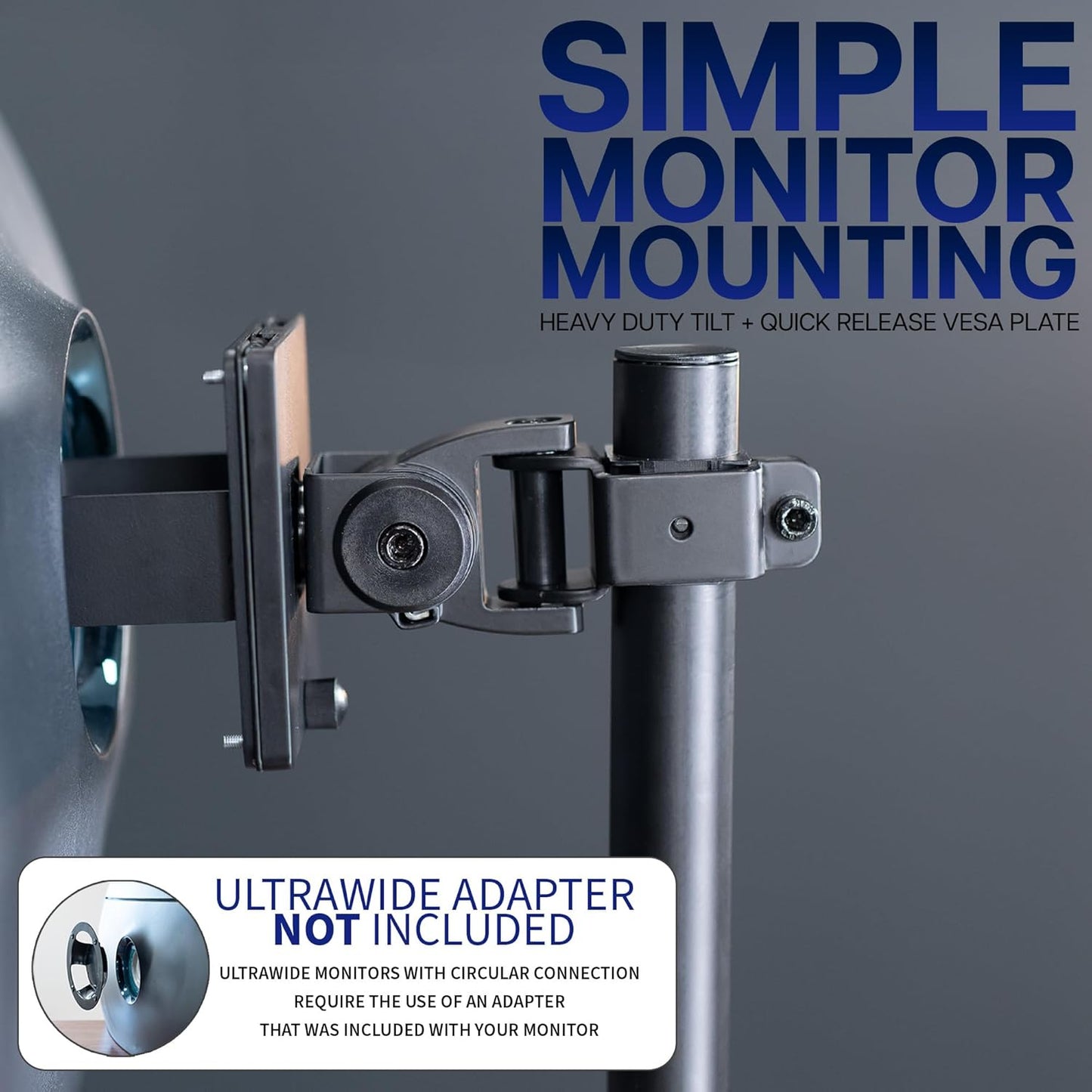 VIVO Dual Vertically Stacked Ultra-Wide Monitor Desk Stand with Glass Base, Extra Tall Adjustable Mount for 2 Ultrawide Screens up to 49 inches, 44 lbs Per Screen Capacity, Black, STAND-V202LG