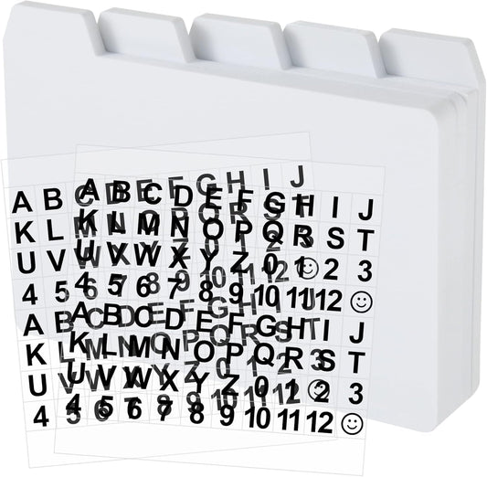 Lewtemi 50 Pcs Index Card Dividers 3 x 5 Inch Index Card Dividers with Tabs Guides with 2 Pcs Alphabet Number Stickers for Office Recipe Business (White)