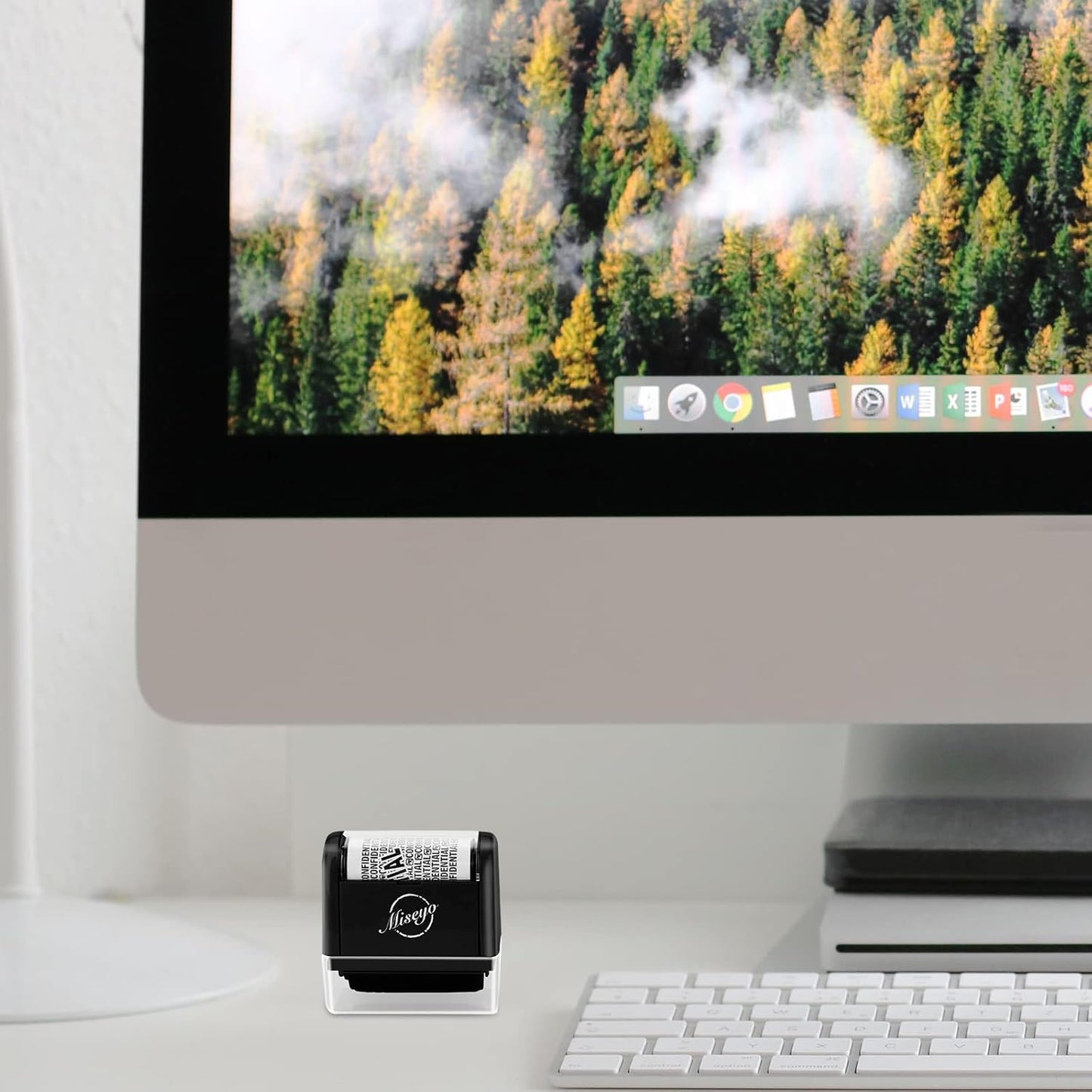 Miseyo Wide Roller Stamp Identity Theft Stamp 1.5 Inch Perfect for Privacy Protection,Anti-Theft Security Confidential Easy for Guard Personal Information Blockout - 3Pack Set