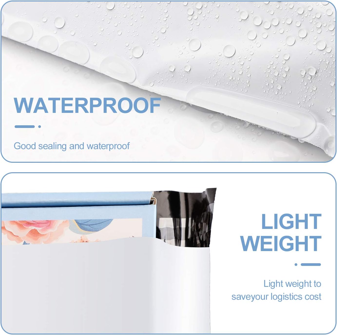 Metronic Poly Mailers 12x15.5 100 Pcs, Medium Shipping Bags for Clothing, Waterproof Mailers Poly Bags for Small Business, Shipping Envelopes Mailing Bag Package Bags Bulk in White