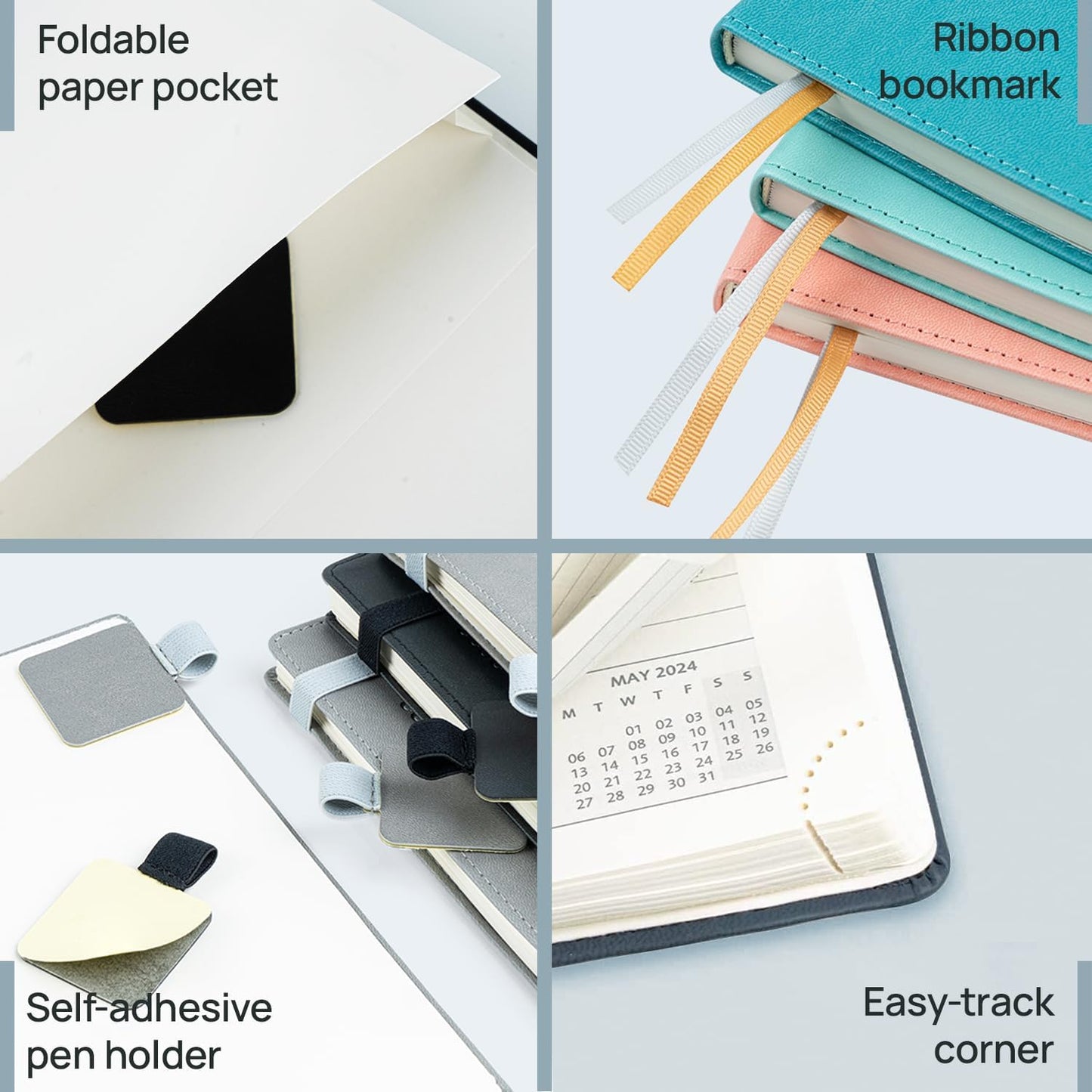 POPRUN 2026 Planner (Large - 8.5'' x 10.5'') - 2026 Weekly Calendar (Jan. 2026 - Dec. 2026) with Hourly Time Slots, Weekly/Monthly Appointment Book for Time Management - Leather Soft Cover - Brown