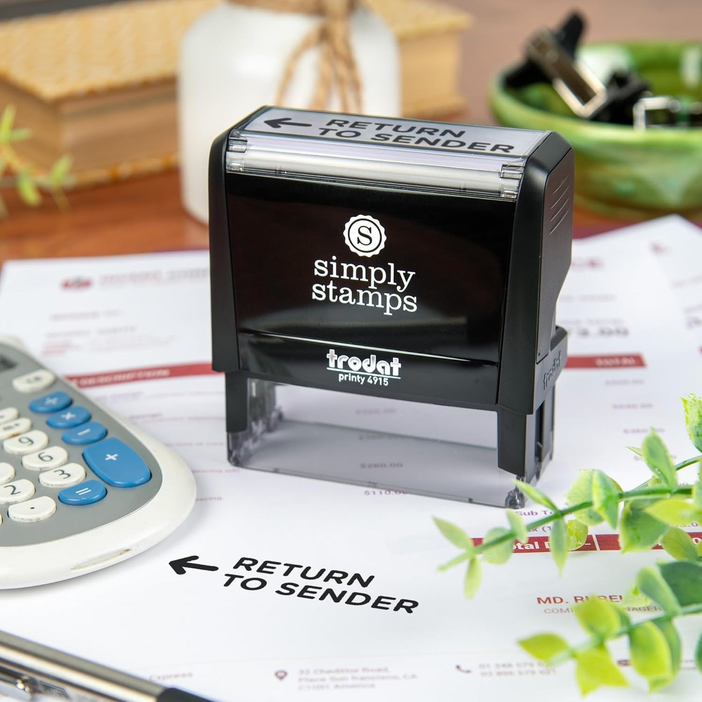 Return to Sender Office Stamp | 4 Different Sizes | 20 Designs | Multiple Color Options | Perfect for Quick Validation of Office Documents (Return to Sender, Xtra Wide)