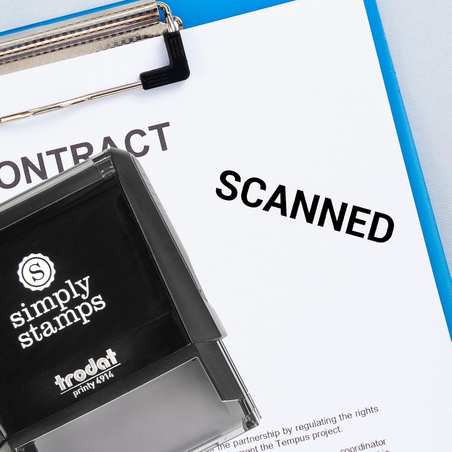 Scanned Office Stamp | 4 Different Sizes | 20 Designs | Multiple Color Options | Perfect for Quick Validation of Office Documents (Scanned, Xtra Large)