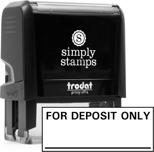 for Deposit Only Office Stamp | 4 Different Sizes | 20 Designs | Multiple Color Options | Perfect for Quick Validation of Office Documents (for Deposit Only, Xtra Large)