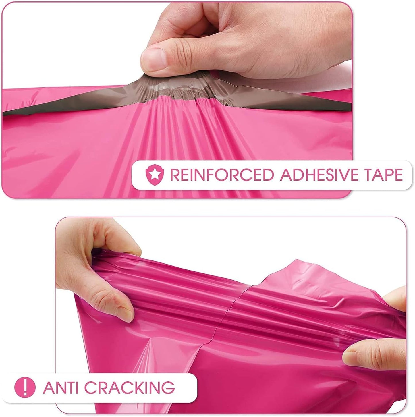 Metronic Pink Poly Mailers 14.5x19 Large Poly Mailers 100 Pack Self-Seal Shipping Bags, Packaging Bags, Shipping Envelopes, Packaging for Small Business, Boutique, Clothing