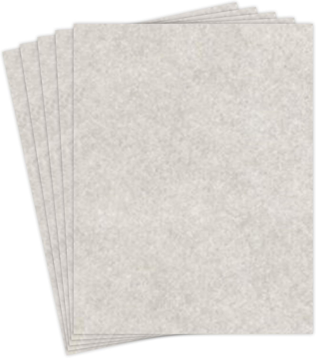 Smoke Gray Stationery Parchment Recycled Paper | 65Lb Cover Cardstock | 8.5" x 11" Inches | 50 Sheets Per Pack