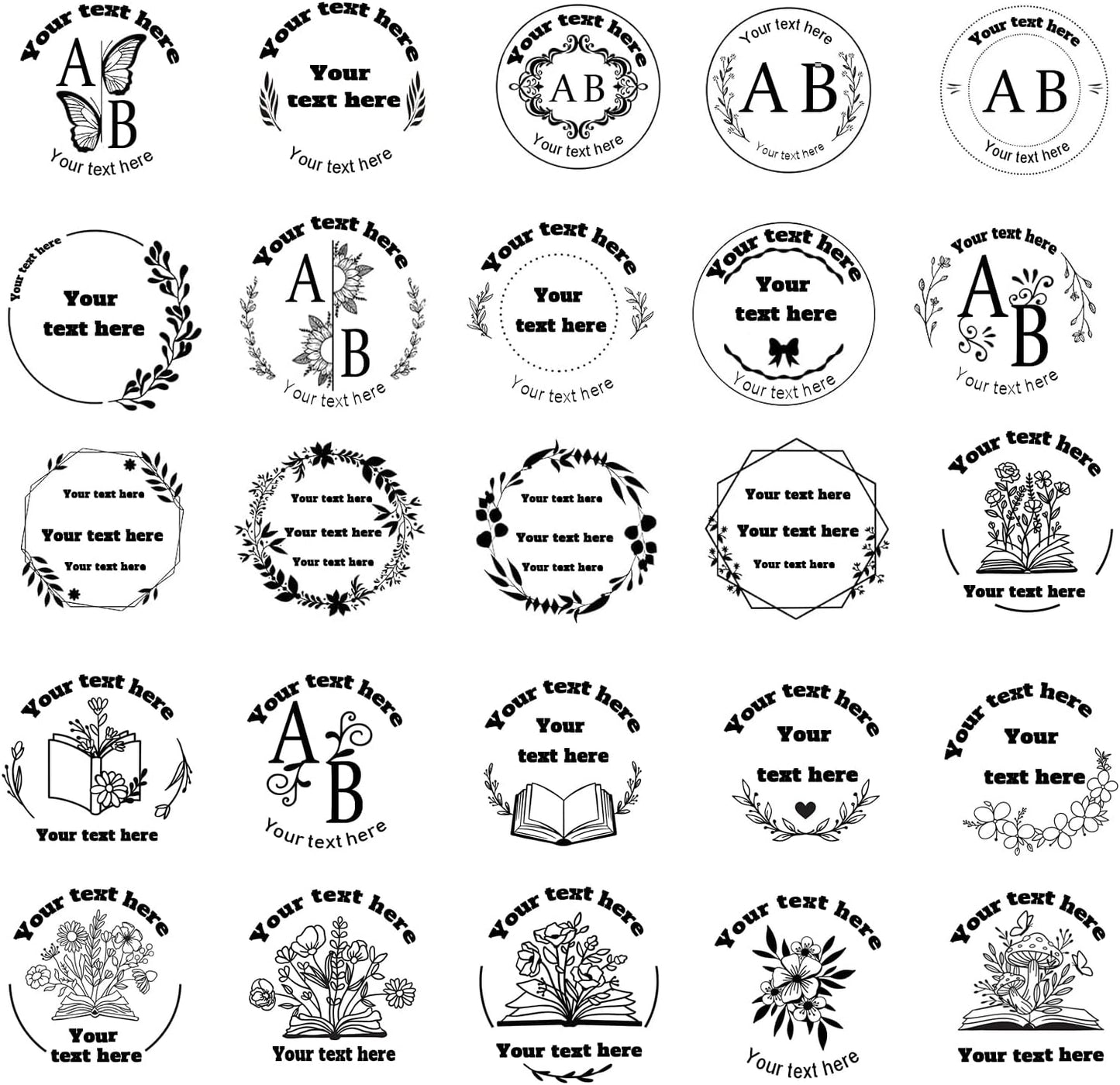 Custom Logo Embosser Seal Stamp, Personalized Book Embosser for Libraries, Your Own Text or Logo Design for Books Business Cards, Wedding Invitations