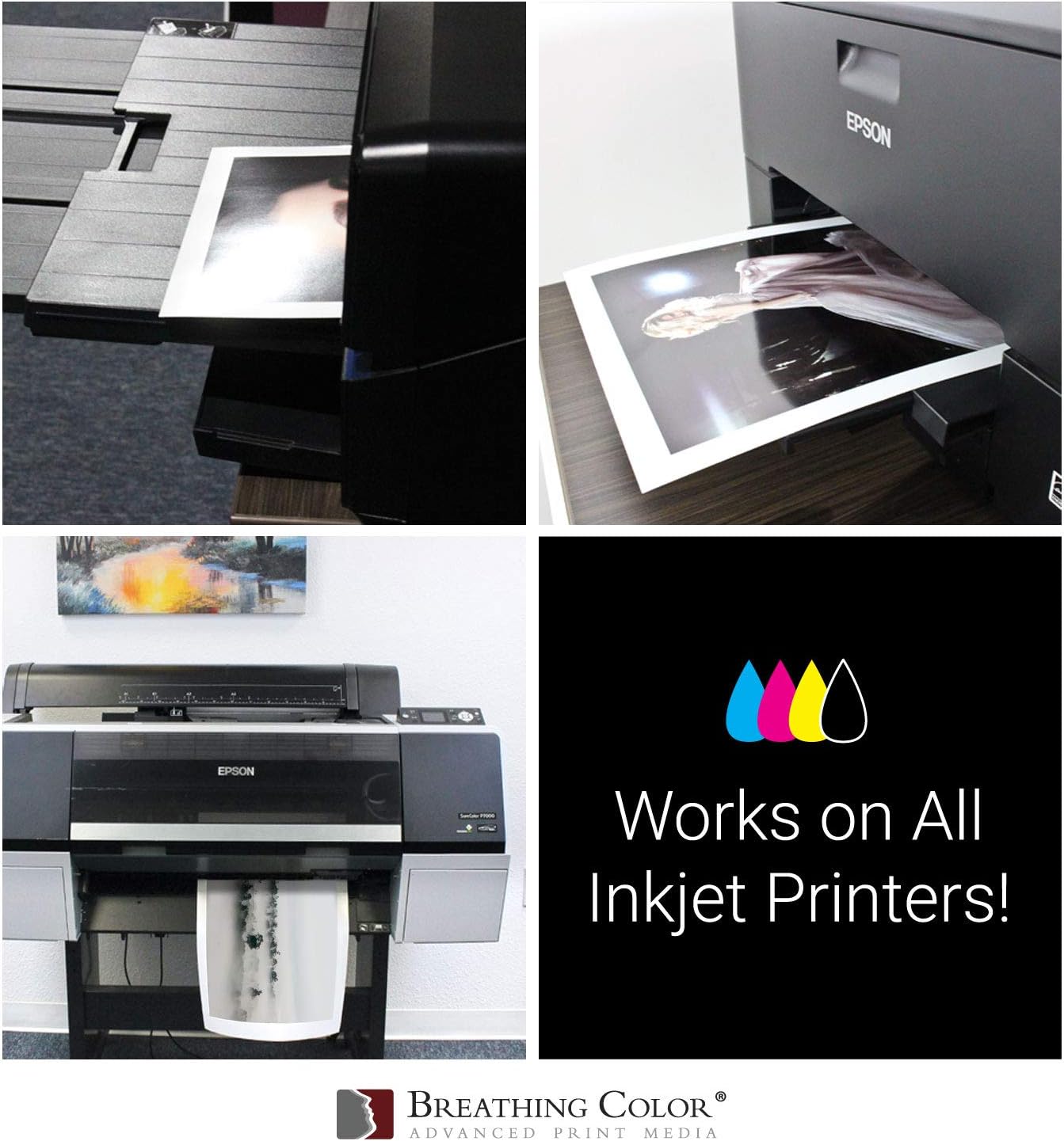 Vibrance Metallic Photo Printer Paper 10 mil 255 gsm Premium Photo Paper Sheets 17 x 22 inches 50 Sheets Works with All Inkjet Printers Including Professional Makes and Models Like Epson Canon HP