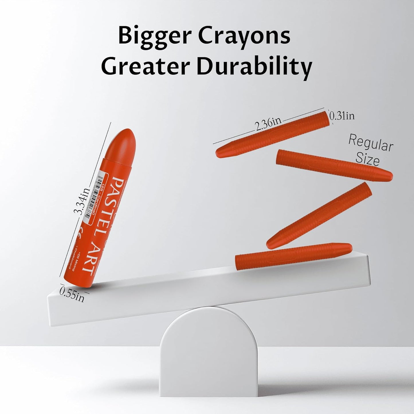 6 Pack Jumbo Oil Pastels Set (14 x 84 mm), Soft Oil Pastels with Vibrant Colors, Great Blending and Layering, Pastel Crayons for Professional Artists and Hobbyists