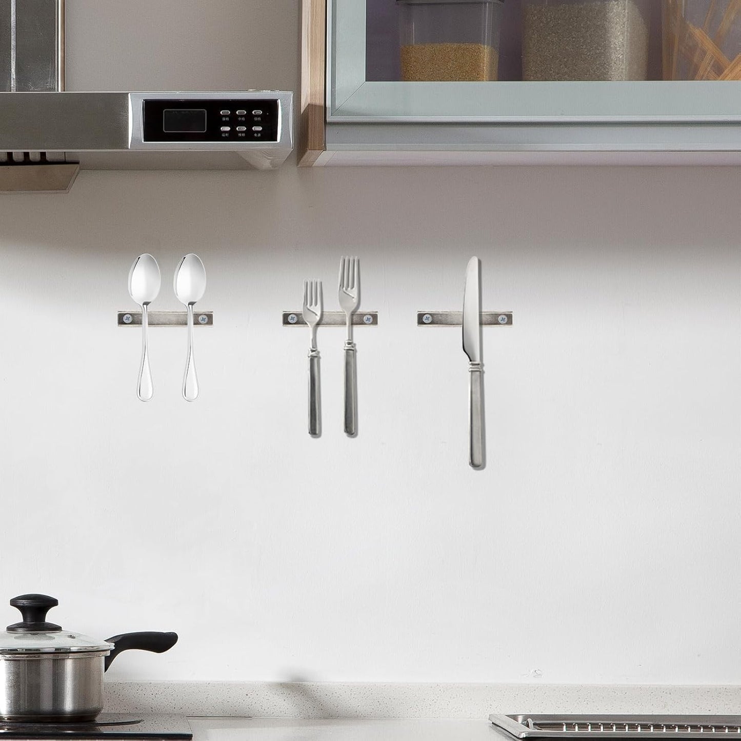 Strong Neodymium Thin Steel Bar Magnets, 3 Inch Heavy Duty Industrial Rare Earth Bar Magnets with Screw for Holding Handle Tools(12P, Sliver)