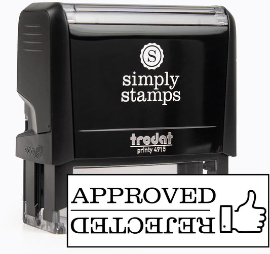 Approved/Rejected Office Stamp | 4 Different Sizes | 20 Designs | Multiple Color Options | Perfect for Quick Validation of Office Documents (Approved/Rejected, Xtra Wide)