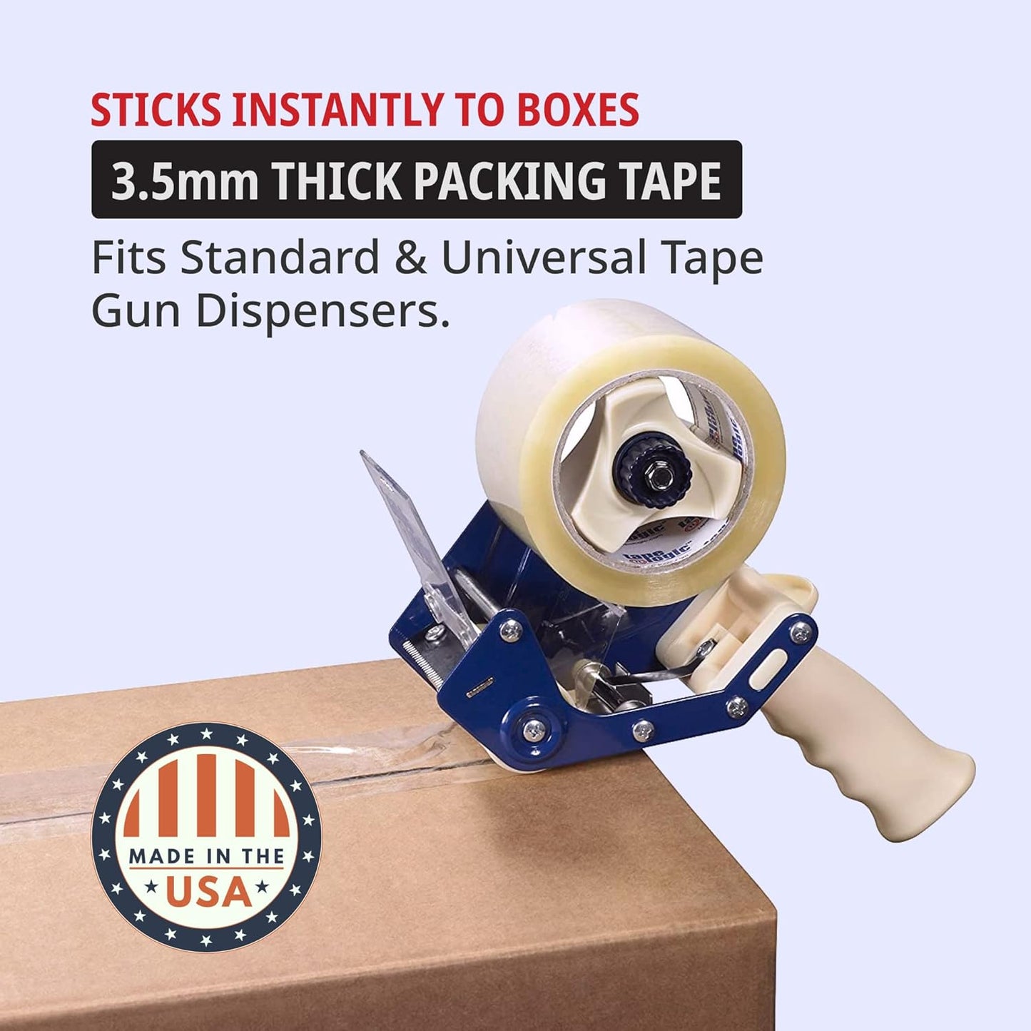 Tape Logic 3" x 55 yds Acrylic Packing Tape 3.5 Mil, Clear (24-Pack) Heavy Duty Packing Tape Rolls for Sealing Boxes at Home, Warehouse, & Office, Supplies for Packaging, Shipping, Moving