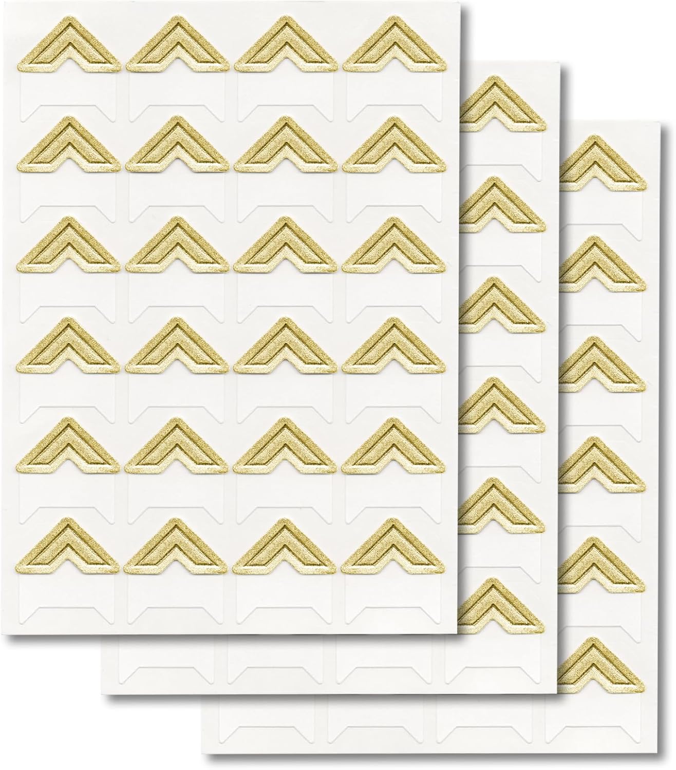 GOONAVI 10 Sheets 240 Pcs Shiny Gold Acid-Free Photo Corners, Self-Adhesive Mounting for Wedding Scrapbook Supplies, DIY Photo Album, Journal, Guest Book, Memory Book