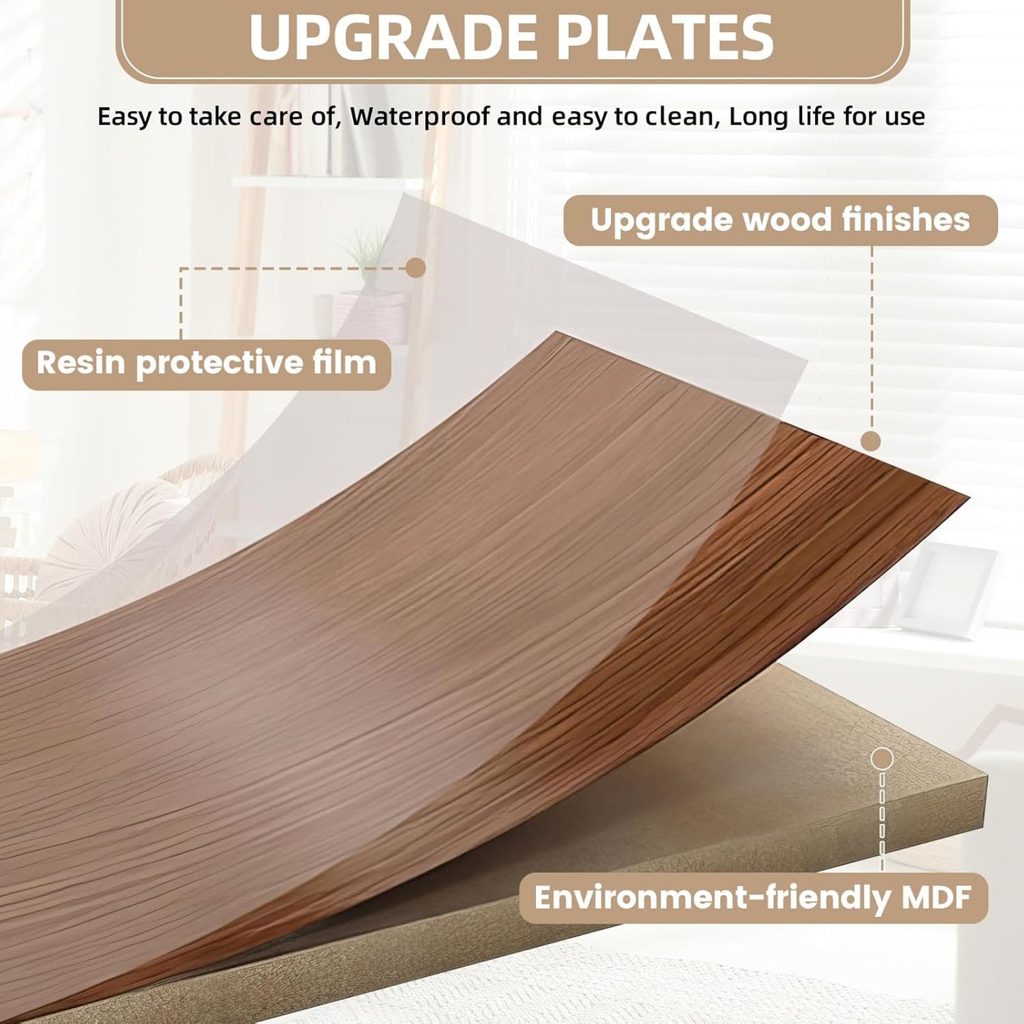 JOMEED 3 Drawer File Cabinet with Extended Desktop Lockable Wheels Under/Beside Desk Storage and Organizer Cabinet for Home Office, Small Rolling File Chest, Printer Stand, Modern Style, Walnut, Large