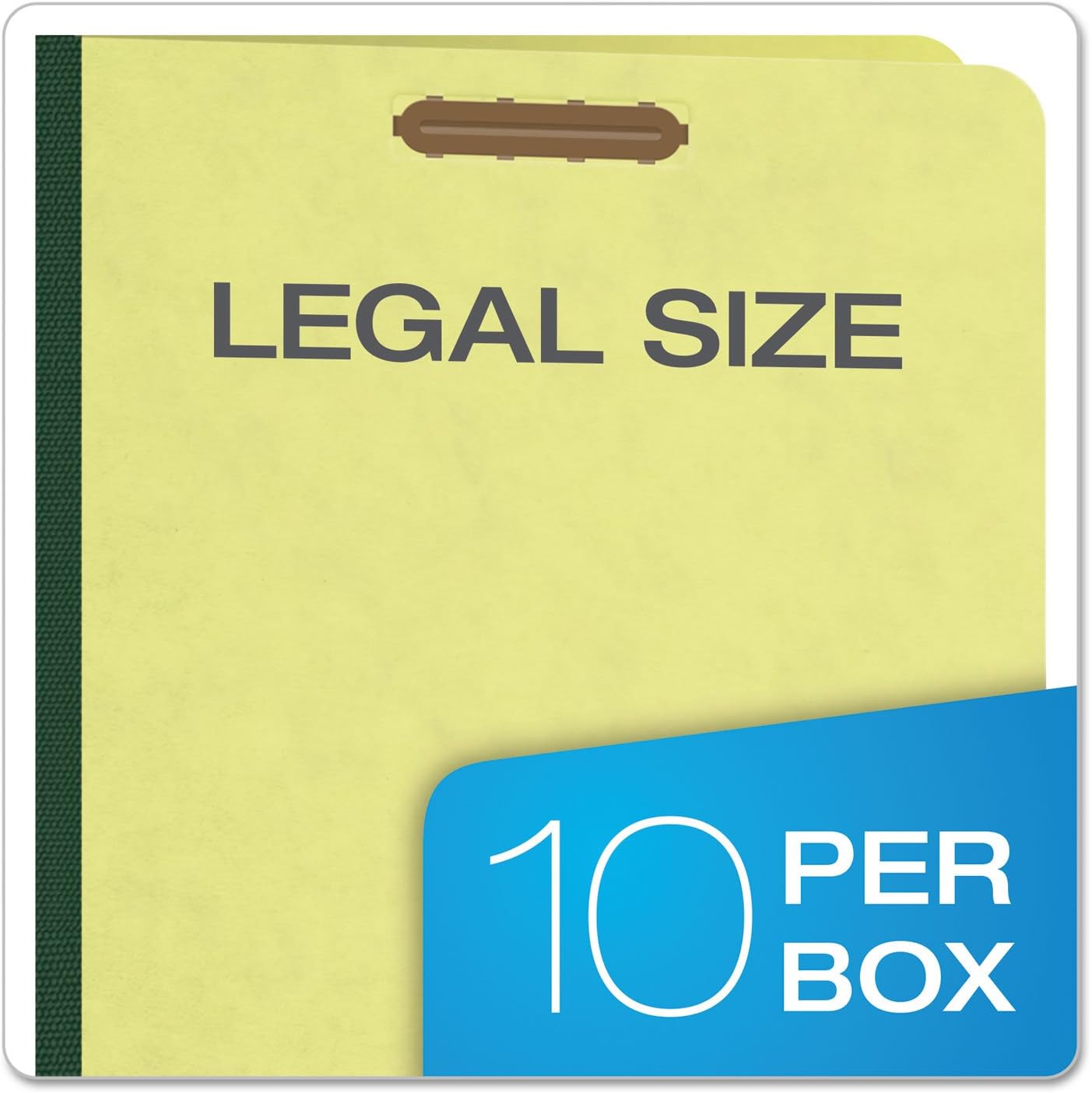 Pendaflex 2257G Six-Section Pressboard Folders, Legal, 2/5 Tab, Light Green (Box of 10)