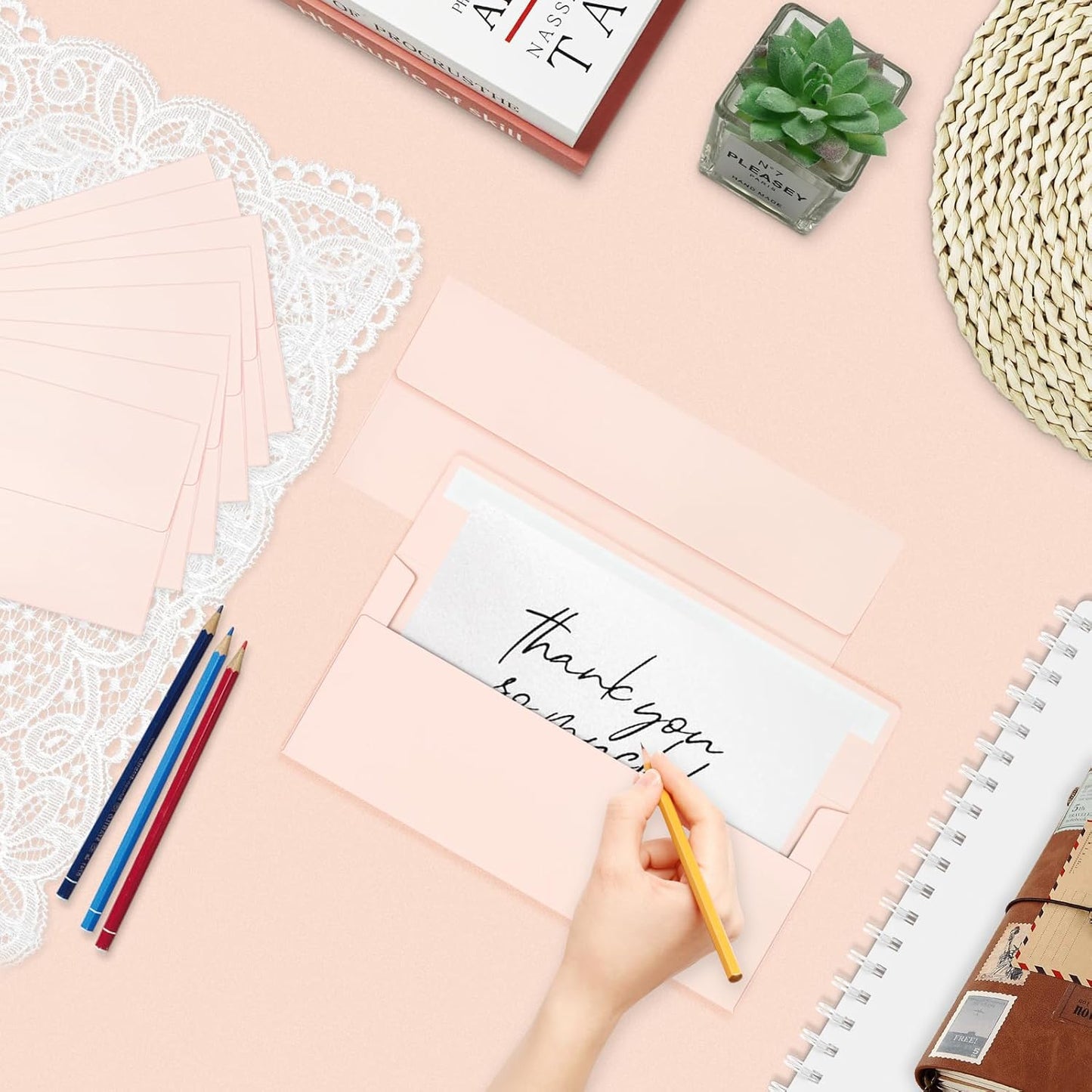 200 Pack #10 Business Envelopes, Blush Pink Standard Envelopes Self Seal, Letter Size Business Mailing Envelopes for Checks Invoices Statements Birthday Graduation Wedding, 4 1/8 x 9 1/2 Inch