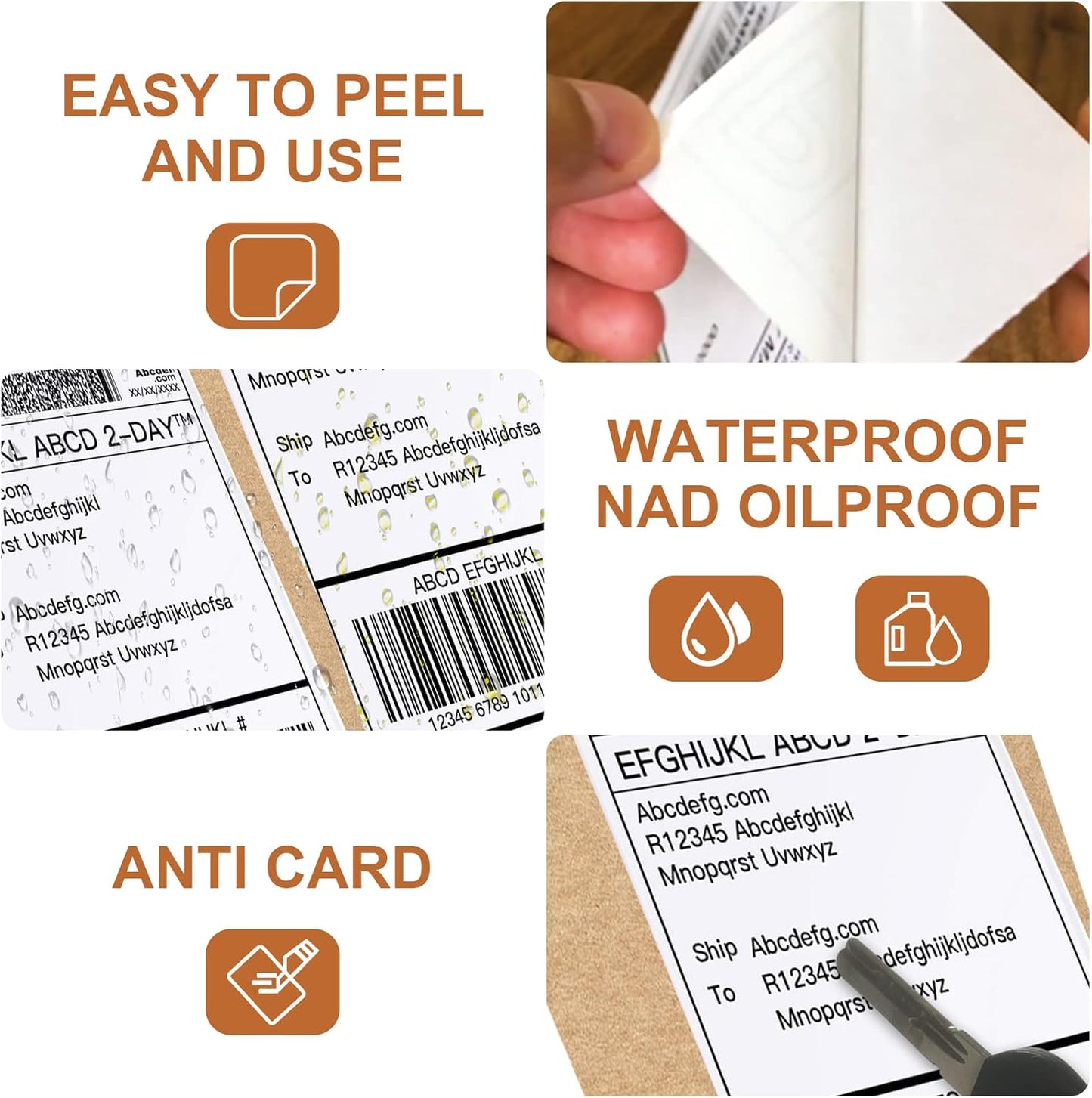 MFLABEL Fanfold 4" x 6" Direct Thermal Labels White Perforated Shipping Label,32 Stacks,Total 32000 Labels