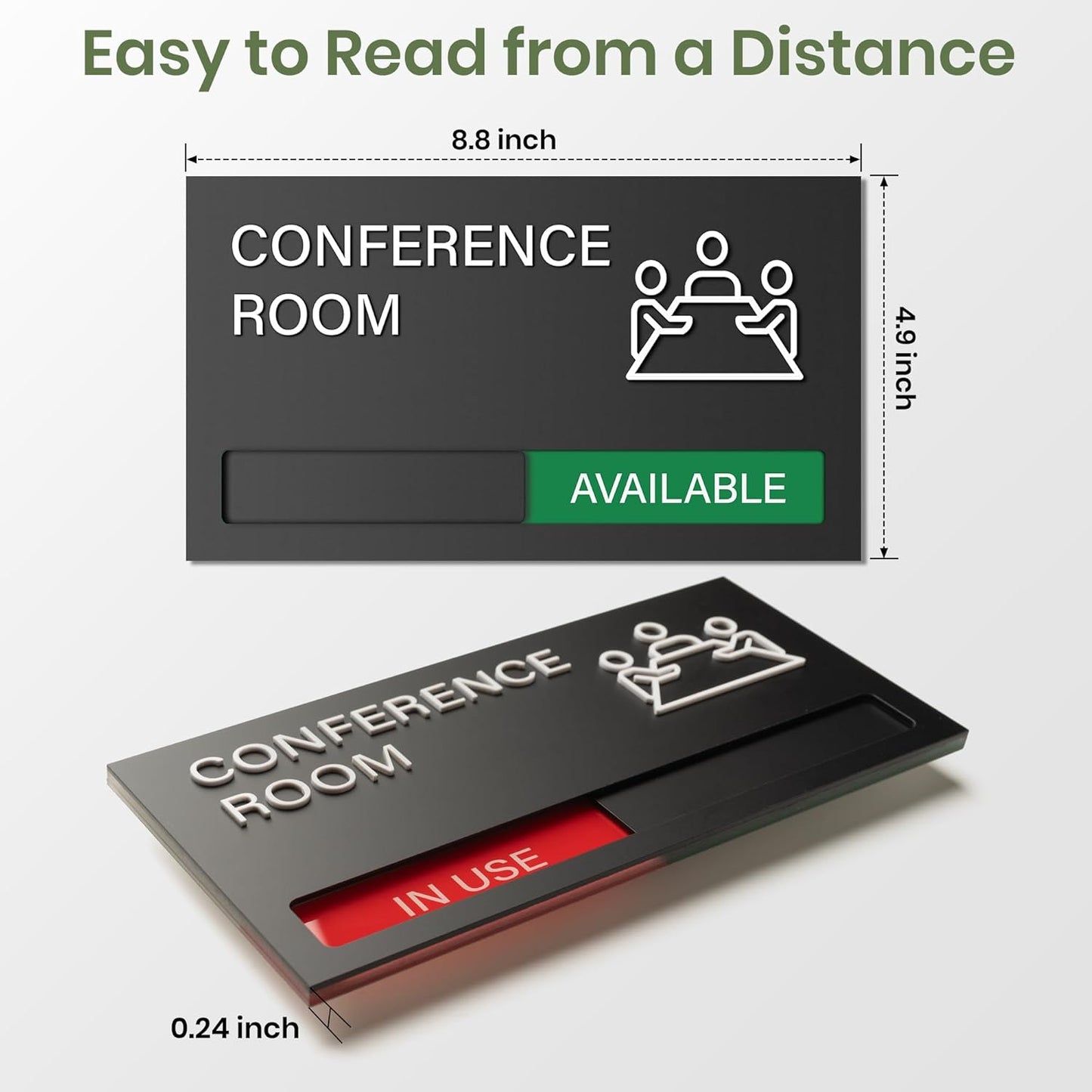 Wellness Room Sign, Do Not Disturb Office Door Signs, Available In Use Sign, Privacy Sliding Door Signs Tell Whether Wellness Room Vacant or Occupied