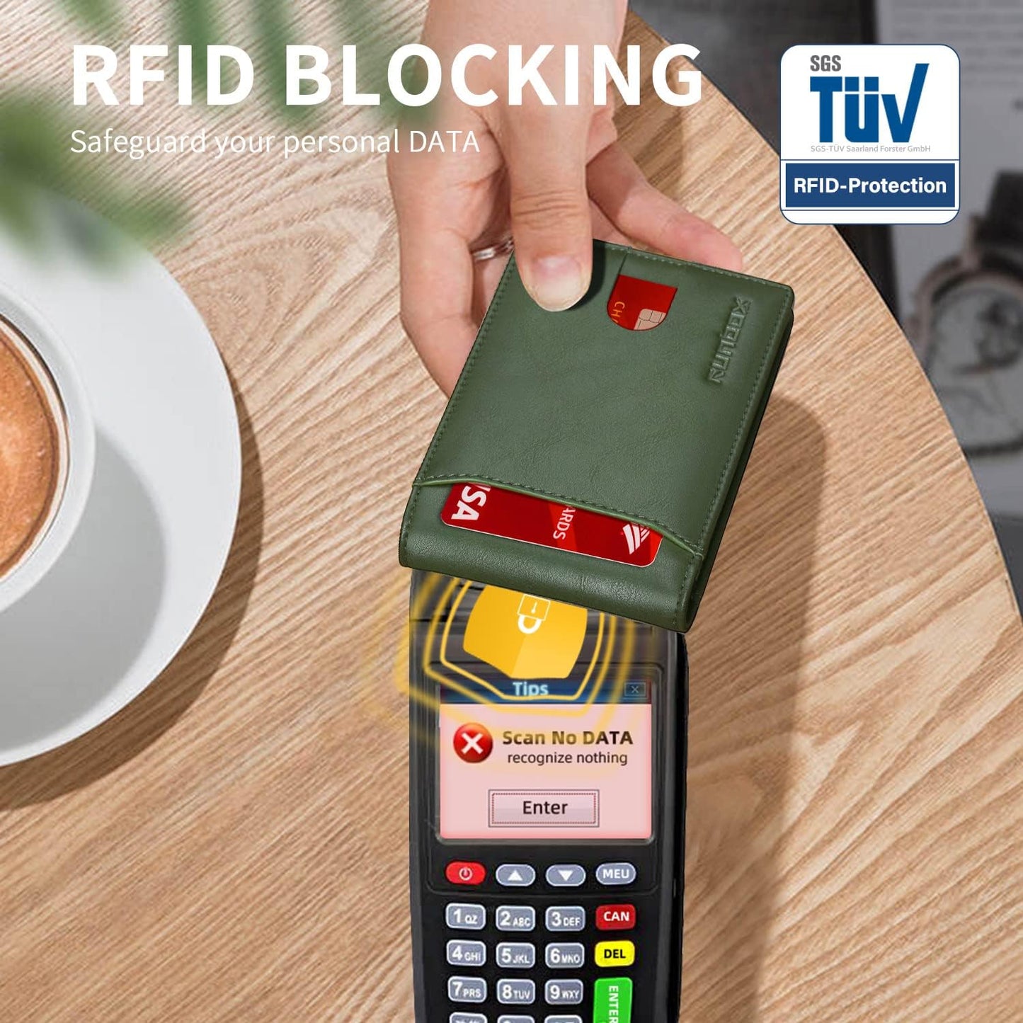 RUNBOX Novelty Wallet for Men Slim 11 Credit Card Holder Slots Leather RFID Blocking Small Thin Men's Wallet Bifold Minimalist Front Pocket Large Capacity Gift Box