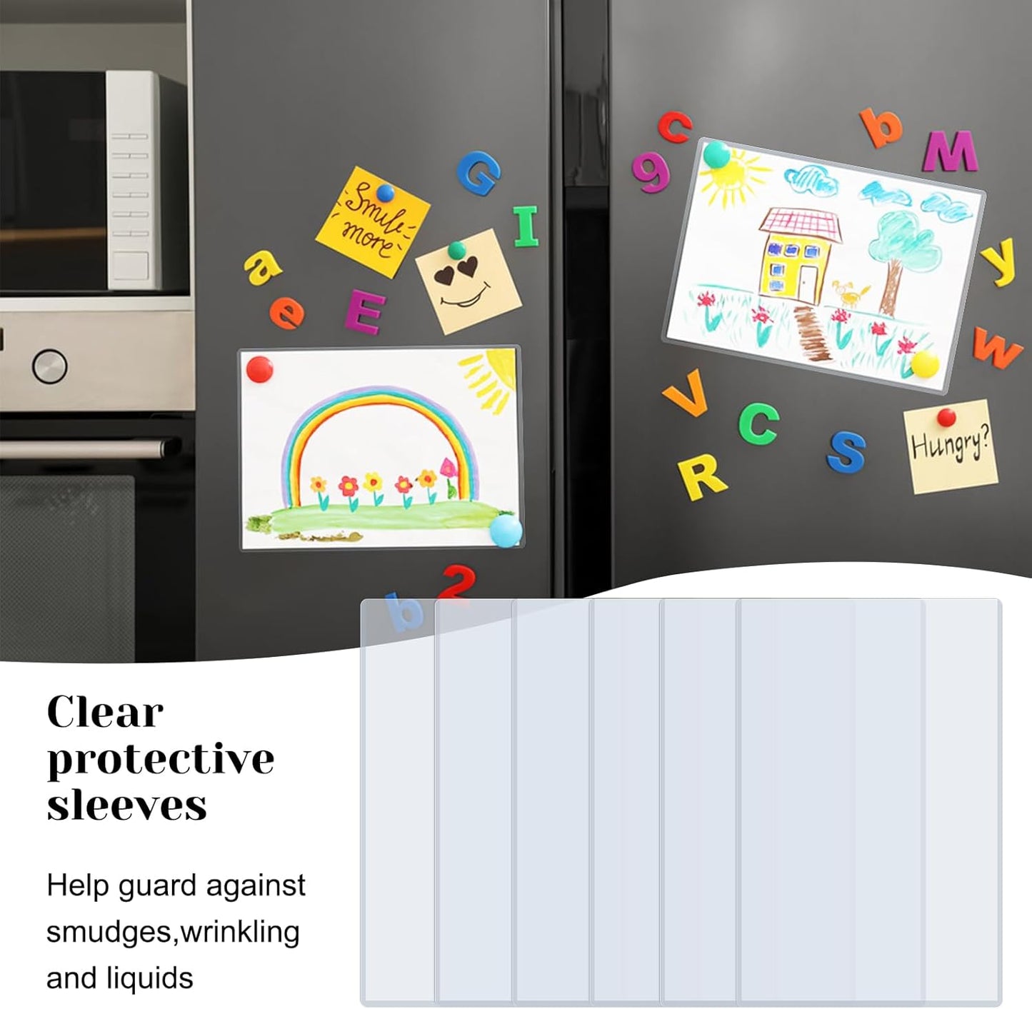 Rainmae 12 Pack 8.5" x 11" Rigid Print Protectors, Clear Waterproof Hard Plastic Page Sheet Protectors, Paper Sleeves Photo Plastic Sleeves Hard Document Birth Certificate Protector