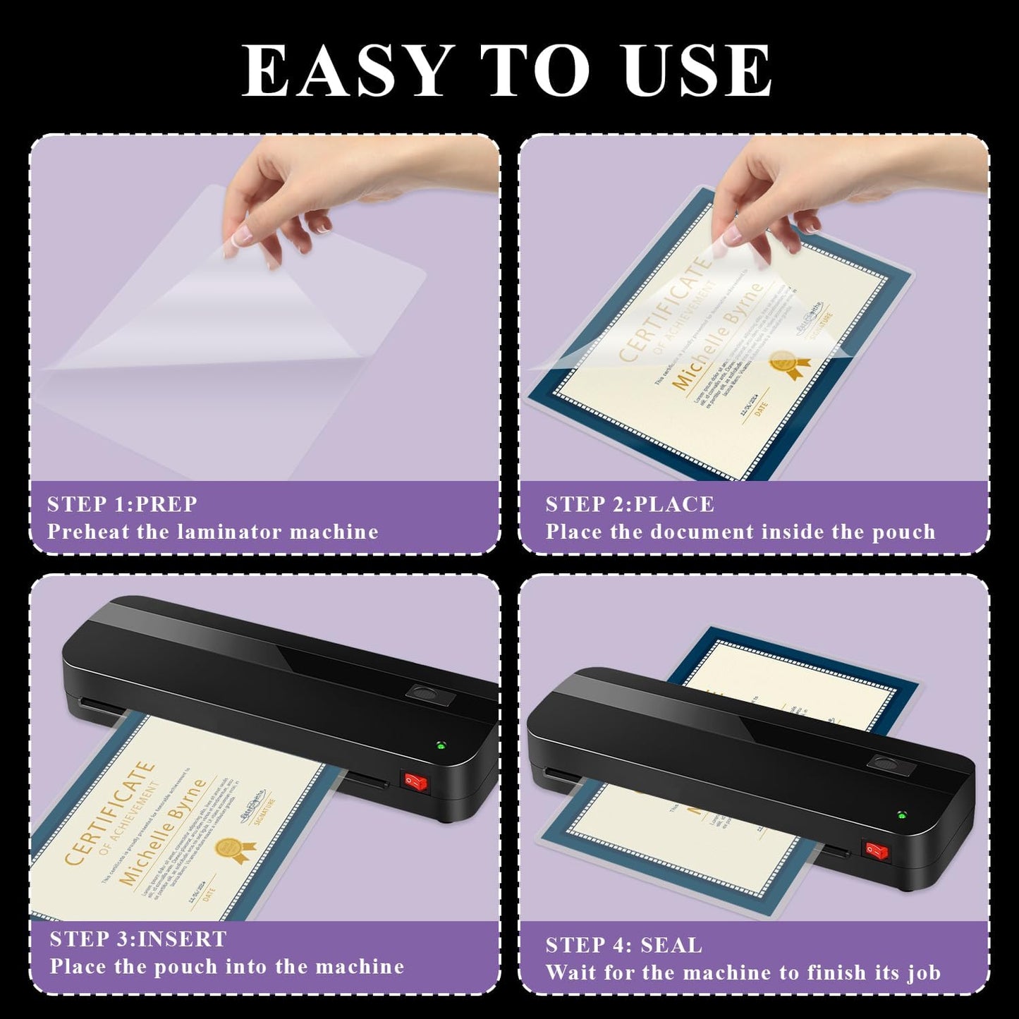Laminating Sheets 8.5 x 11, 200 Pack Thermal Laminating Pouches 3 mil, Clear Thermal Laminating Plastic Paper Laminator Sheets, Clear Laminate Sheets Fits Letter Sized Paper (8.9 in. × 11.4 in.).