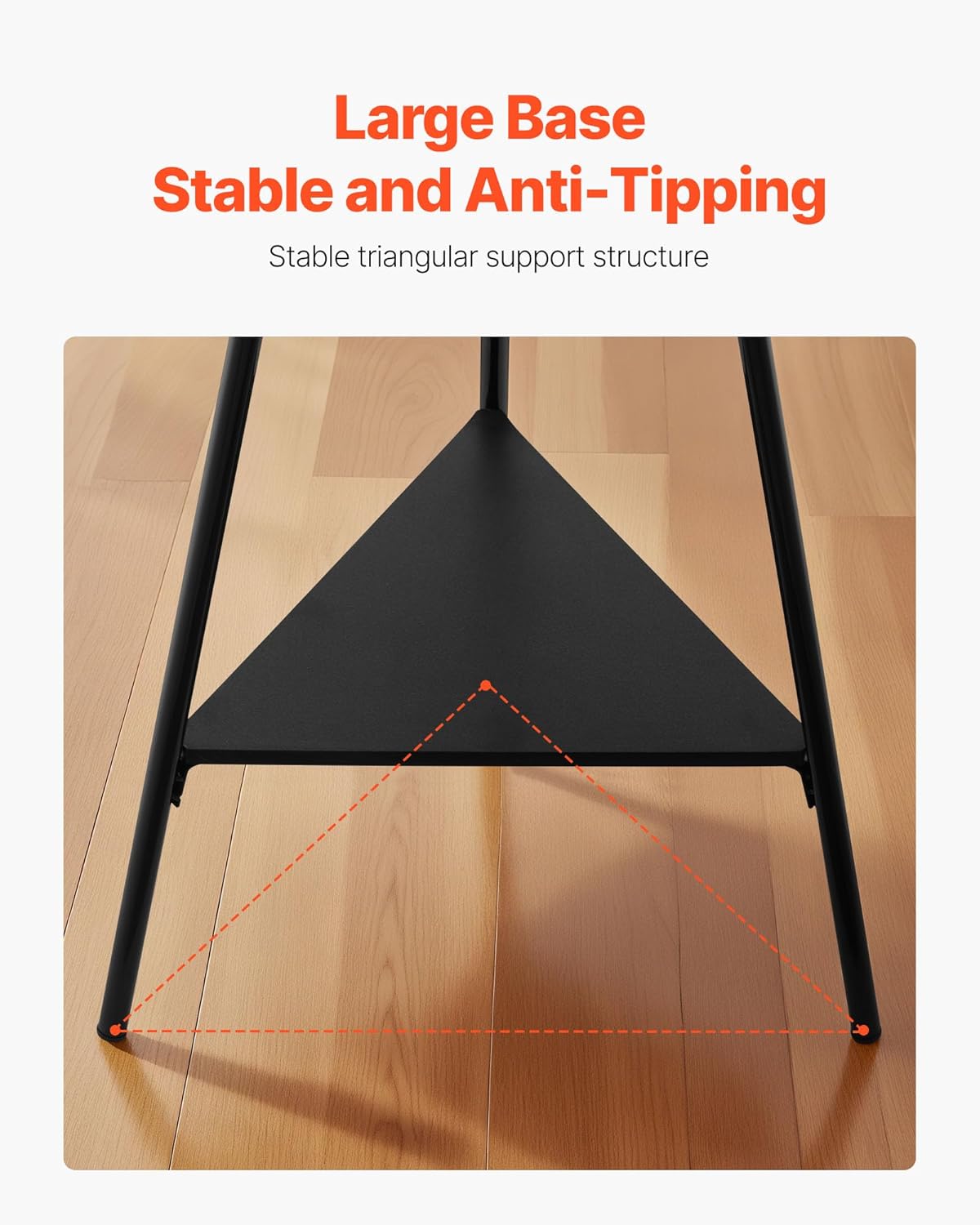 VEVOR Coat Rack, Freestanding Coats Rack Stand with 2 Shelves & 6 Hooks, Free Standing Hall Coat Tree for Entryway, Bedroom, Living Room, Modern Clothes Hanger Stand for Coats, Hats, Scarves, Handbags