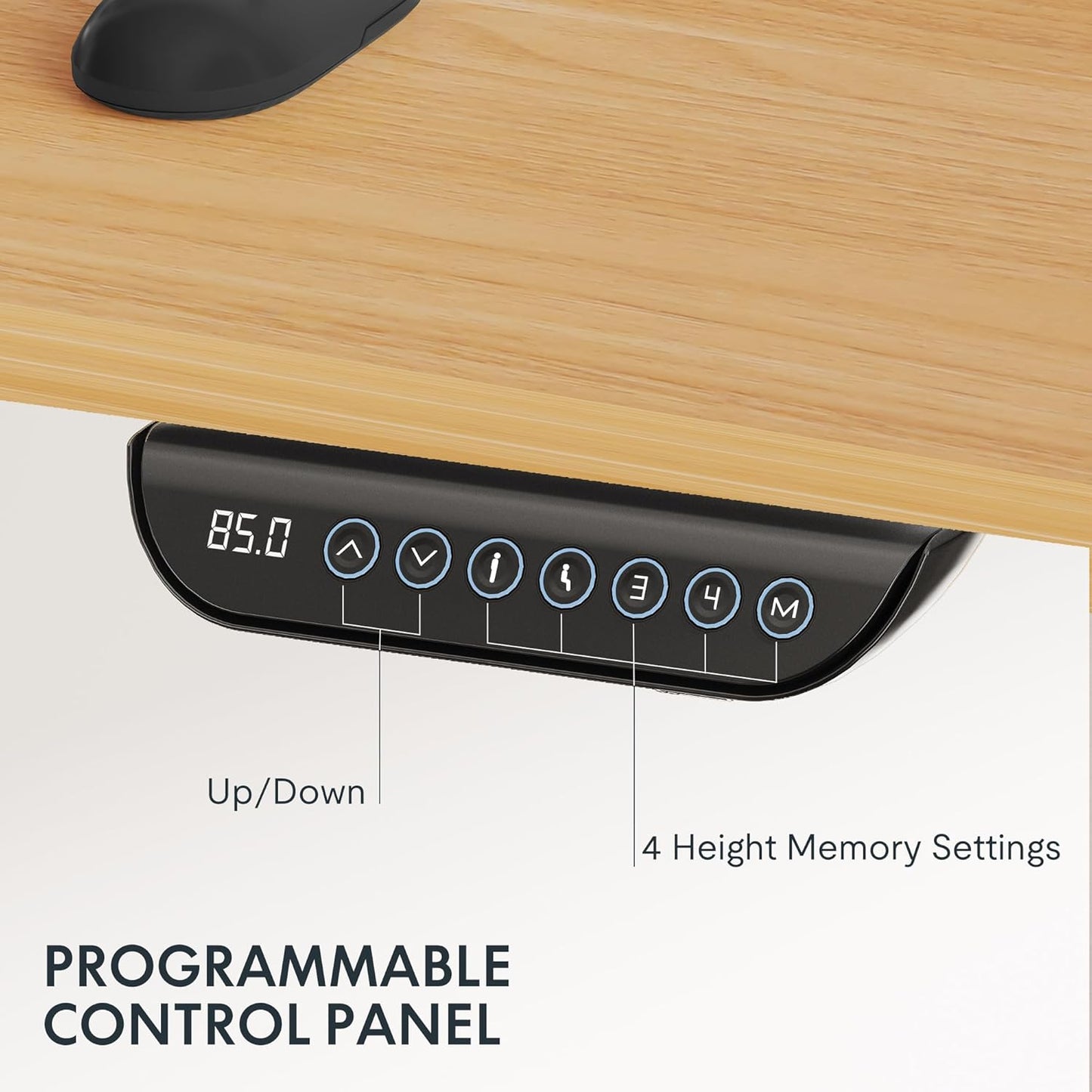 FLEXISPOT E6 MAX Dual Motor 3 Stages Standing Desk 60x24 Inch Whole-Piece Board Electric Height Adjustable Stand Up Desk 150KG Load Capacity(White Frame + Maple Desktop)