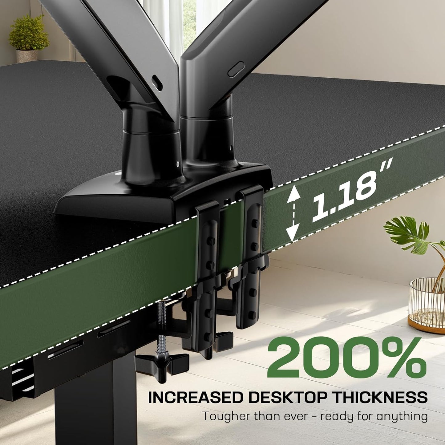 Marsail 63 x 30 Electric Standing Desk with One-Piece Desktop, Sit Stand Desk with Thickened Tabletop, Height Adjustable Stand Up Desk with Cable Management for Home Office(Frame+Desktop, 2 Packages)