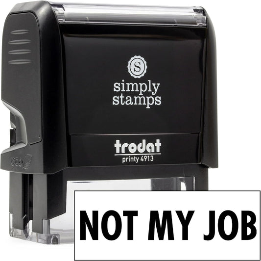 Not My Job Office Stamp | 4 Different Sizes | 20 Designs | Multiple Color Options | Perfect for Quick Validation of Office Documents (Not My Job, Large)