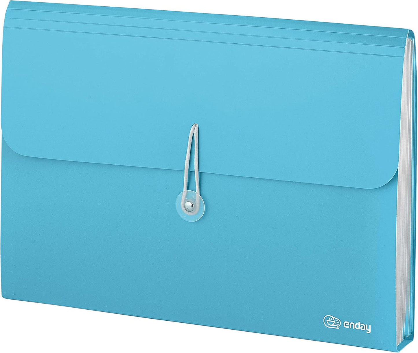 Accordion File Organizer Blue, 7 Pocket Expanding File and Cover Folder with Labels, Plastic Portable Desktop Letter A4 Paper, Also Available in Red, Green, Pink, Purple, Grey, 1 Pc – by Enday