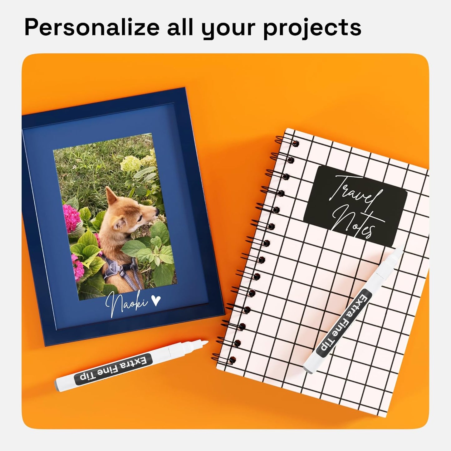 ARTISTRO 2 White Permanent Marker - Waterproof Markers for Tire, Fabric, Rocks, Glass, Ceramic, Wood, Paper - Oil Based Paint Pens - Extra-Fine Tip 0.7mm