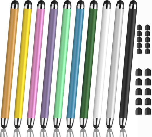 Stylus Pen for Touchscreen, 10 Pack Multiple Colors, 2 in 1 Stylus, High Sensitivity and Precision, Stylus Pen for ipad, iPhone, Android, Galaxy Microsoft, Kindle All Capacitive Touch Screens