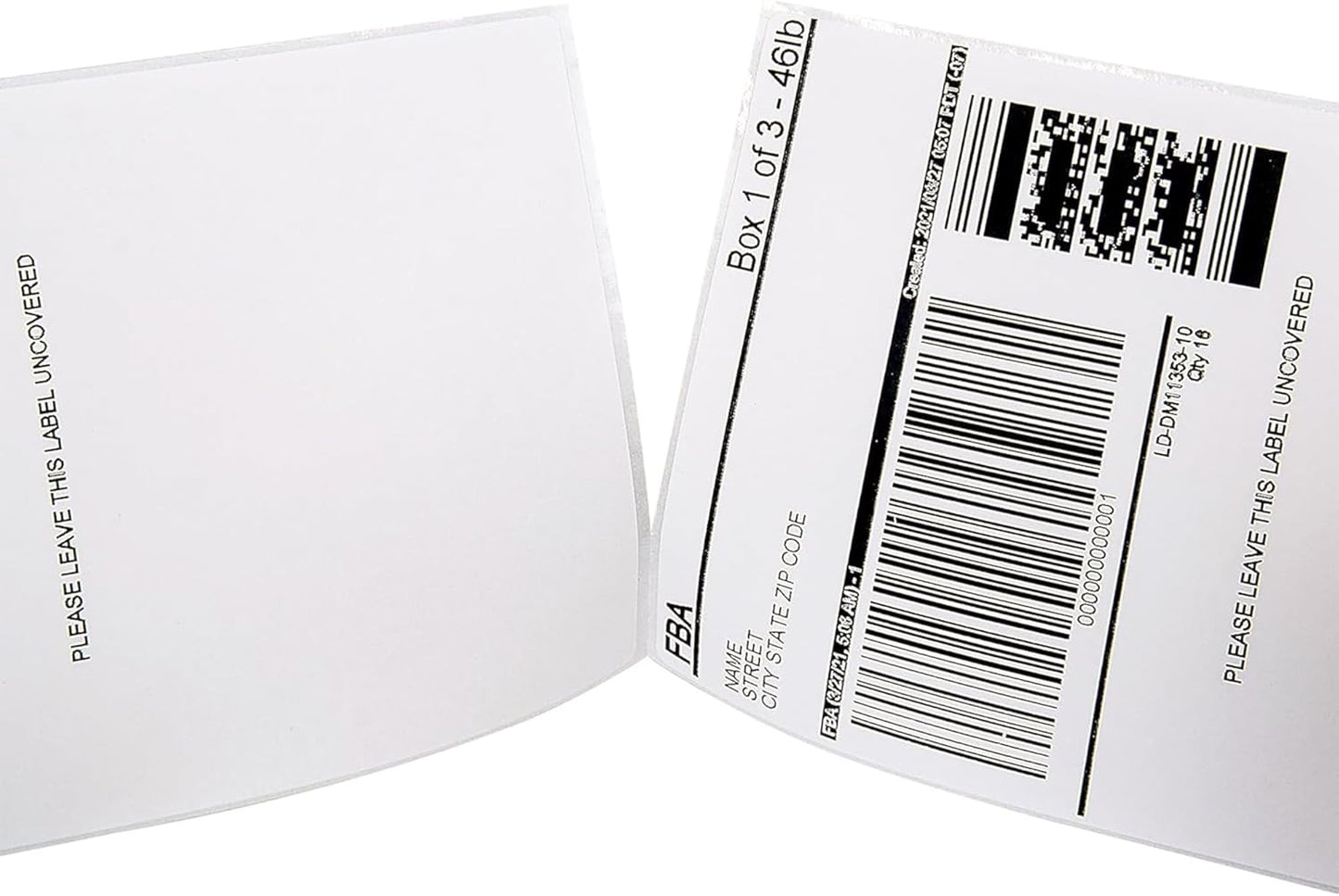 L LIKED 5000 Fanfold 4 x 6 Thermal Labels, with Perforated Line Shipping Labels, Compatible with Zebra & Rollo Printer, White, Commercial Grade