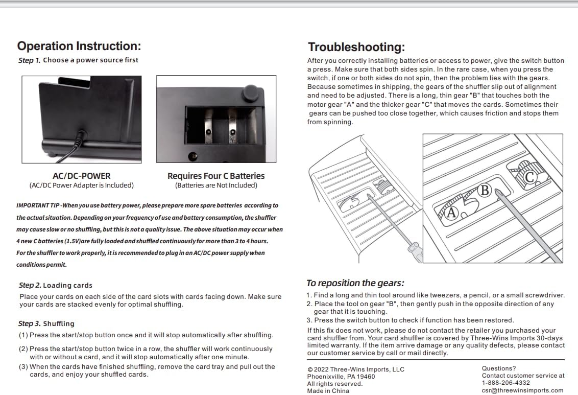 GSE Games & Sports Expert 2-Deck Casino Automatic Card Shuffler, AC/DC-Power & Battery-Operated Shuffler Machine for Playing Cards, Blackjack, Texas Hold 'em, Bridge, Poker, UNO