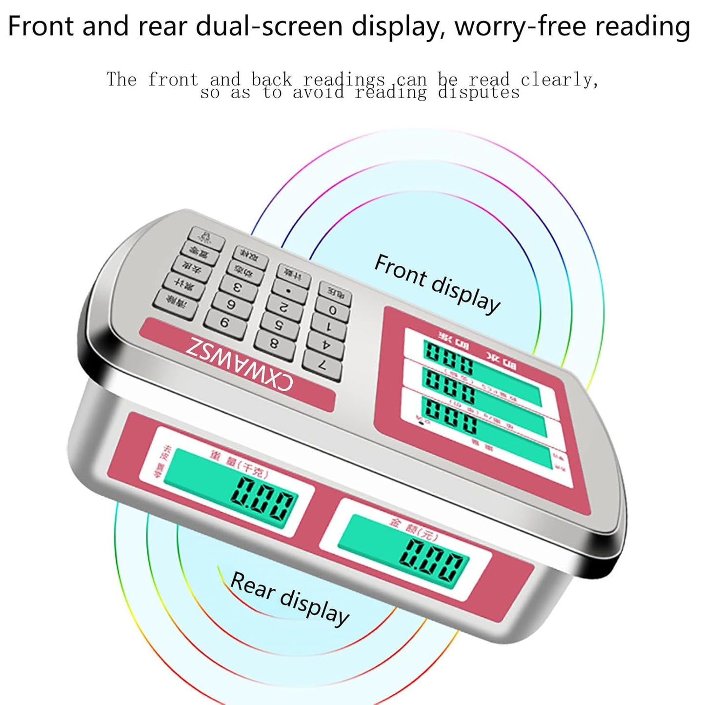 660 lb Industrial Platform Scale Weight Shipping Scale 0.1 LB Accuracy Postal Scale for Packages Luggage Weighing with Price Computing Counting Kg/LB Switching LCD Display