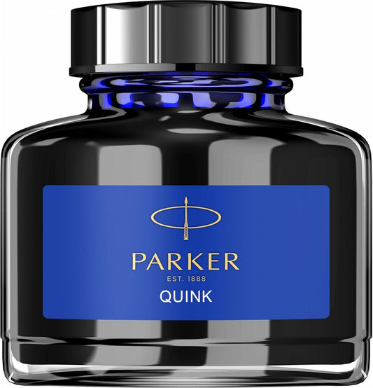 PARKER Fountain Pen Liquid Bottled Quink Ink, 57 ml, in a Box - Blue