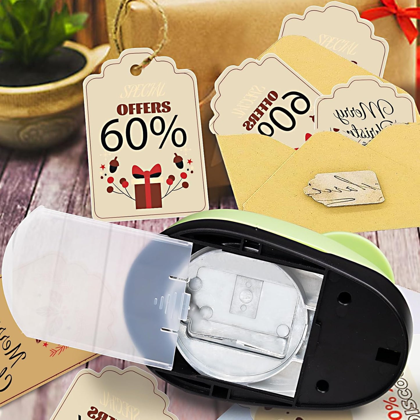 Tag Hole Punch 3 inch Tag Puncher TagCutter Tags Punches for Paper Crafts Gift Tags Punch Cutter Tag Maker TagPaper Punch